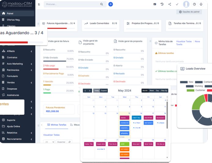 Gestão de contas e cobranças para seus cliente em um unico CRM/ERP